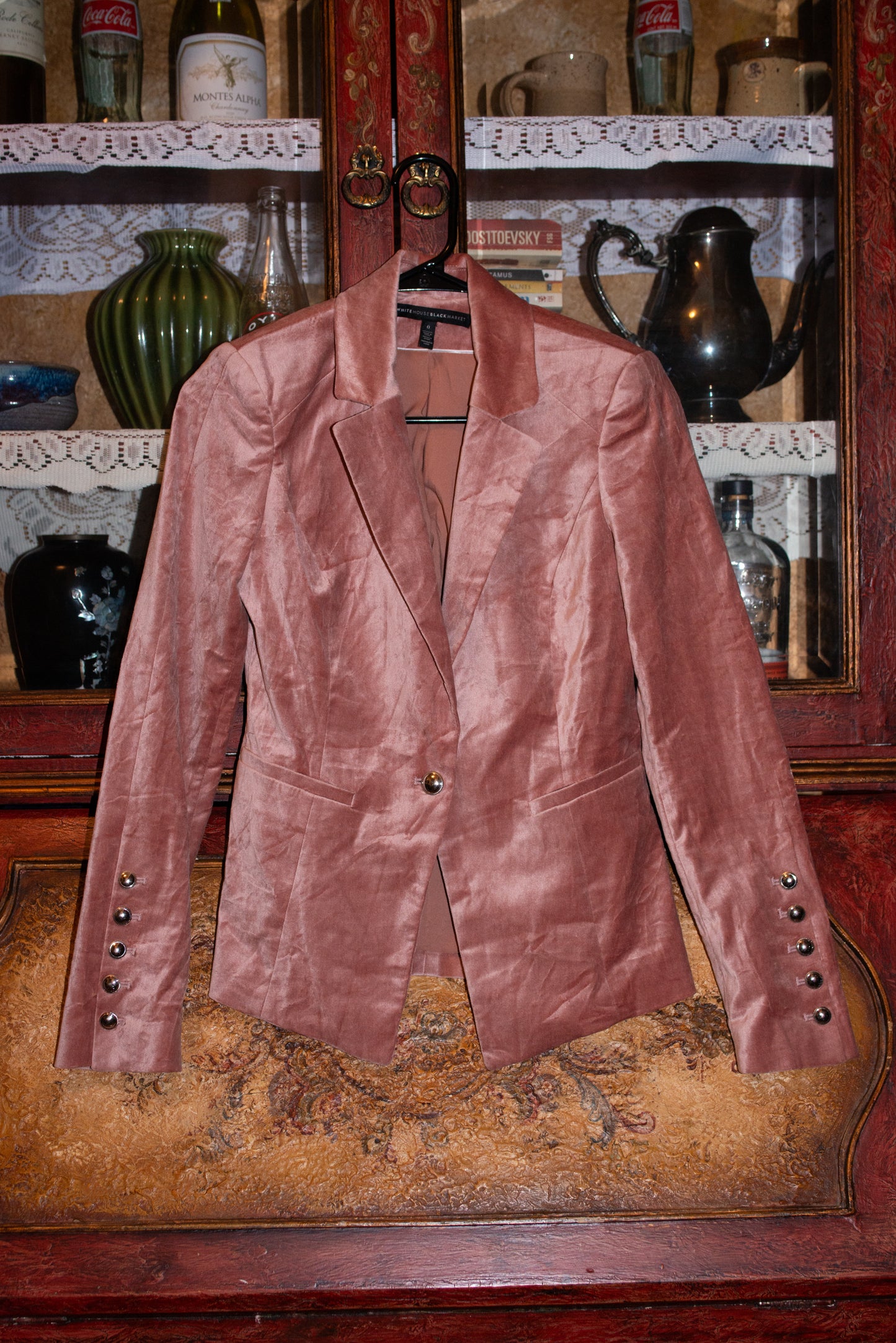 Kayla's Pink Velour Blazer