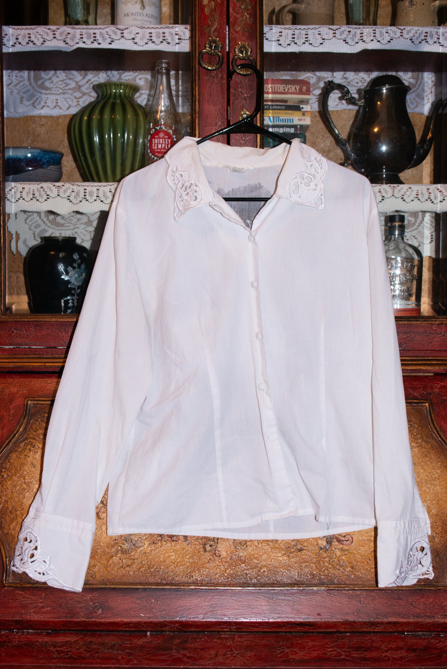 Kayla's Lace Cuff Button Up Shirt