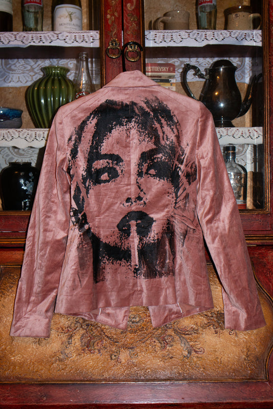 Kayla's Pink Velour Blazer