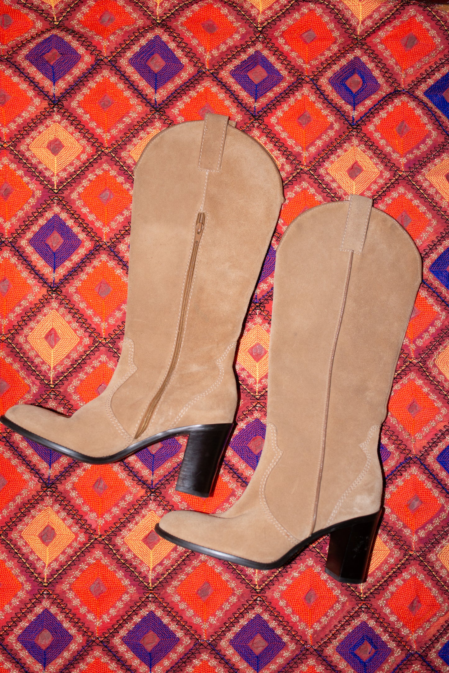 Suede Cowboy Boots