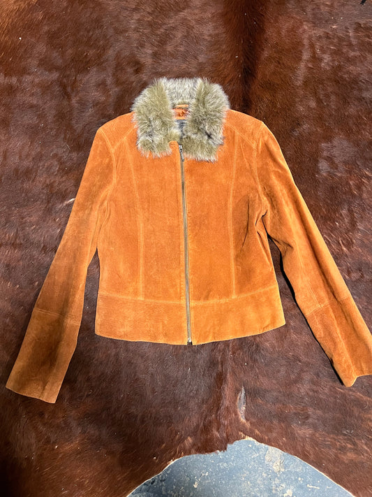 Easy Rider Fur Trim Suede Jacket